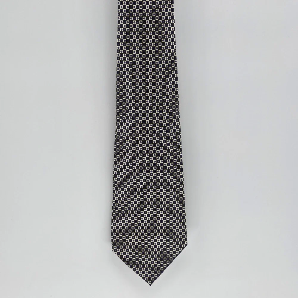 Vintage Polo Ralph Lauren Silk Tie Geometric Square Hand Woven Multicolor 54